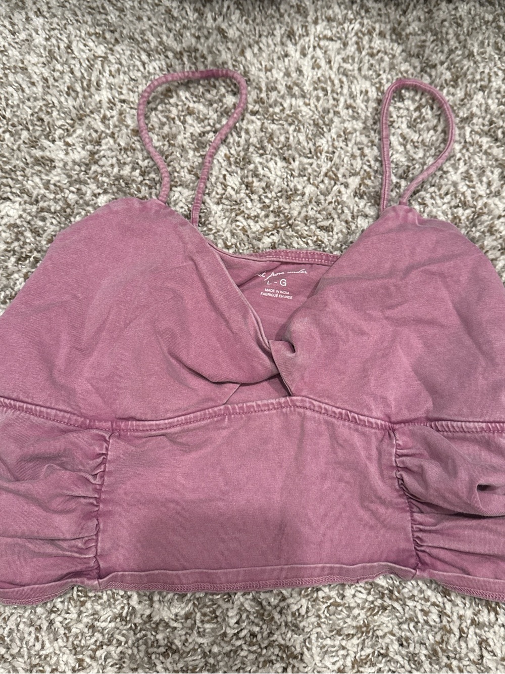Urban Outfitters Dusty Mauve Spaghetti Strap Crop Top